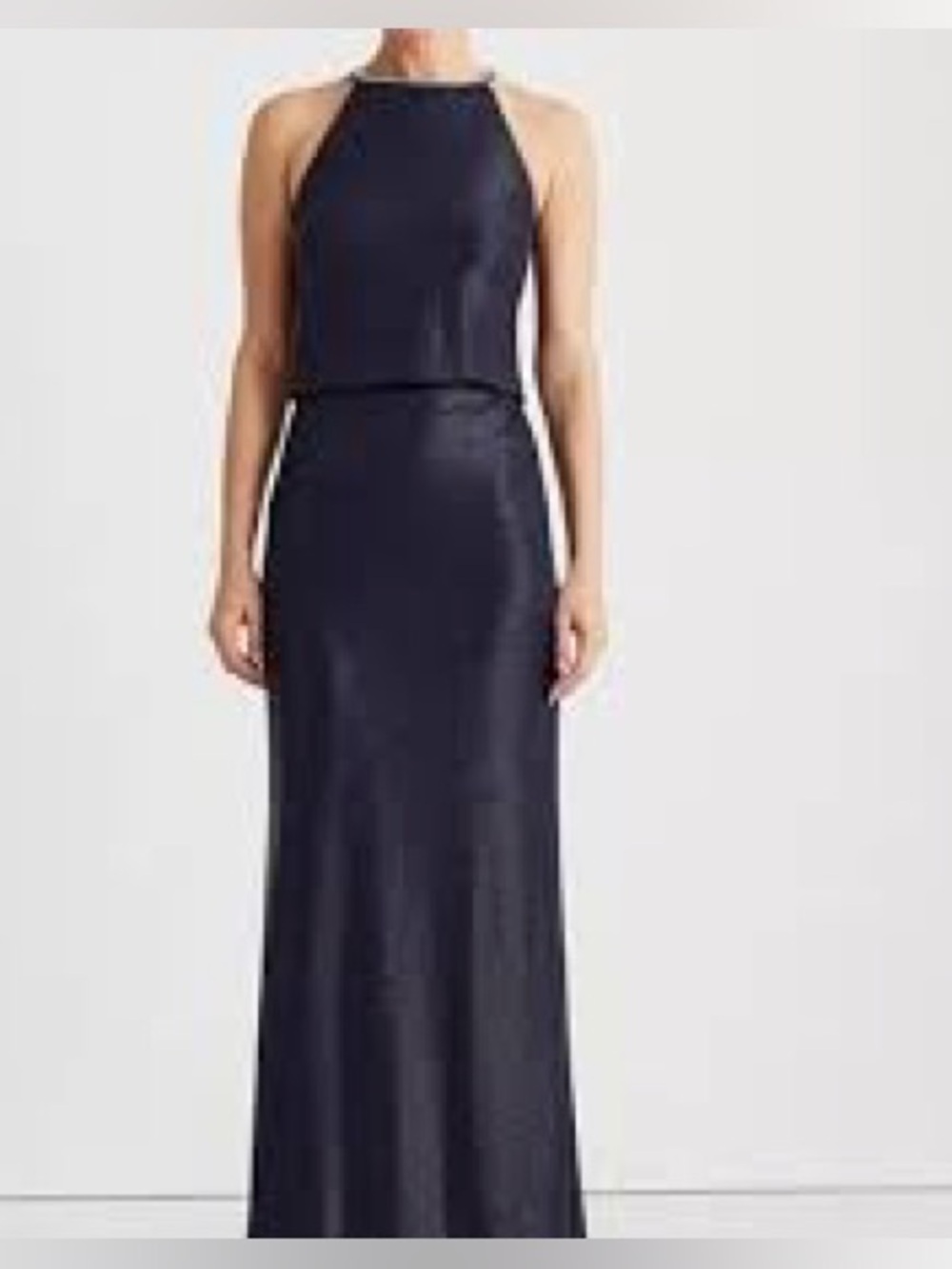 🔷RALPH LAUREN Metallic Halter-Neck Gown🔷 - Picture 4 of 16